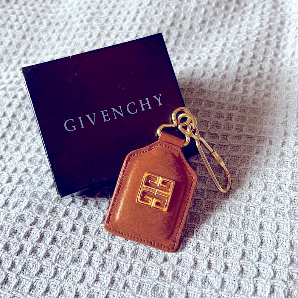 Givenchy Brown Leather Keychain